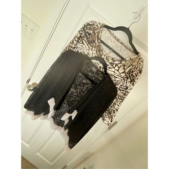 Chico’s women’s bundle lot blouse and cardigan size 2 large - Picture 1 of 13